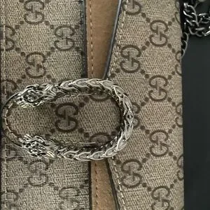 Gucci | Bags | Gucci Tan And Brown Monogram Bag With Silver 